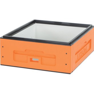 Dadant Blatt 1/2 OPTIMA Super, varnished, unassembled - orange