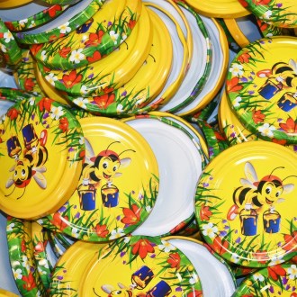 Jar lid TO 82 - painted bee - 700 pcs - whole box - HO1