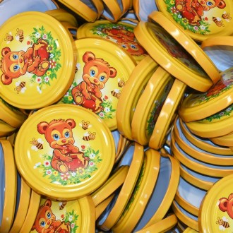 Jar lid TO 82 - Painted bear - 700 pcs - whole box - HO7