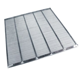 Stainless steel queen excluder with frame 435x435 mm DE