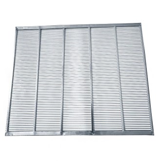 Stainless steel queen excluder with frame 377x420 mm DE