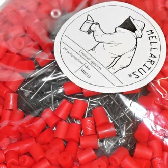 Conical spacers with nails 100 pcs - Red