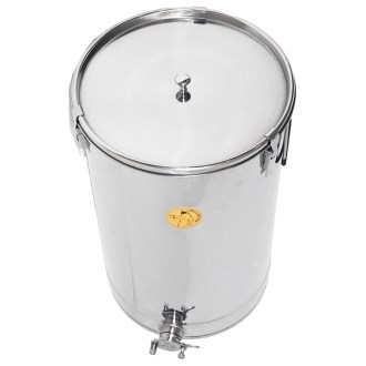 100 kg honey tank Mellarius OptiLine with stainless steel gate and sealing lid