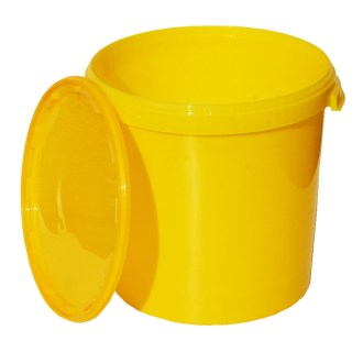 Honey container plastic 40 kg / 33 l - yellow