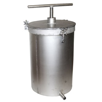 Economy round wax melter with press