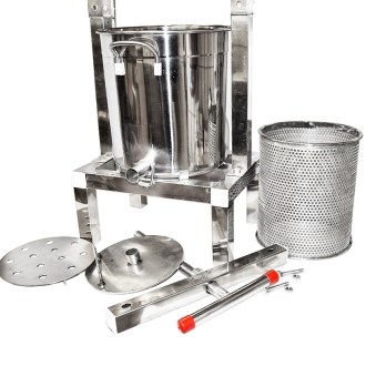 Stainless steel wax press with container