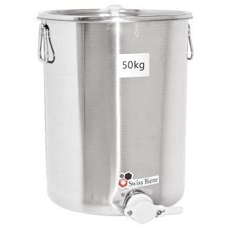 50 kg honey tank with plastic gate - Swiss Biene