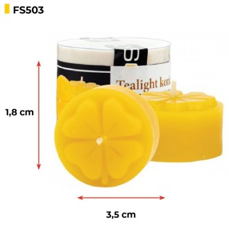 Silicone candle mold - tea light clover - 1.8 cm - FS503