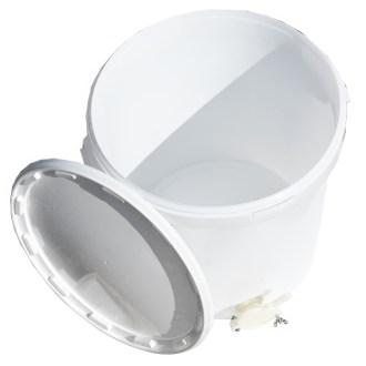 Honey extractor container 40 kg with valve - white