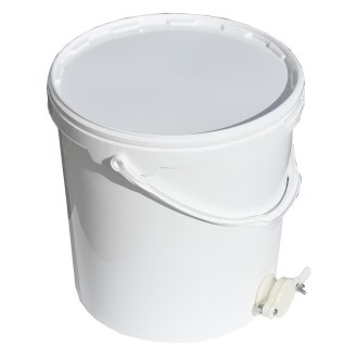 Honey Extraction Container 25 kg with Valve - White