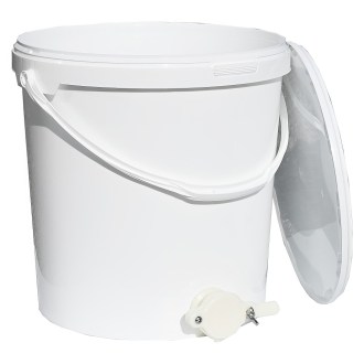 Honey Extraction Container 25 kg with Valve - White
