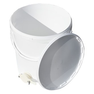 Honey Extraction Container 25 kg with Valve - White