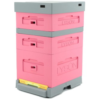 Dadant Blatt Hive with Varroa Bottom - Lacquered (Pink) 10 Frames