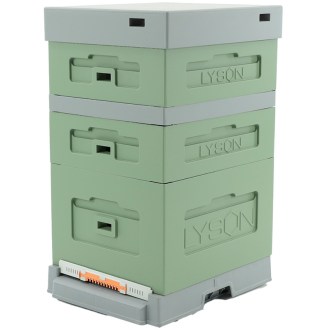 Dadant Blatt Hive with Varroa Bottom - Lacquered (Green) 10 Frames