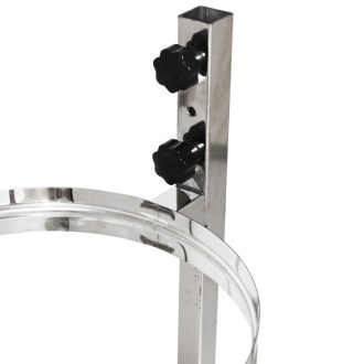 Universal stainless steel holder for nylon sieves