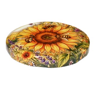 Twist-off lid for jar TO 82 - Painted Sunflower - HOJ4