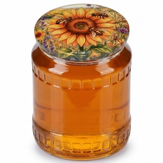 Twist-off lid for jar TO 82 - Painted Sunflower 700 pcs - full box - HOJ4