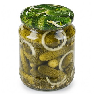Twist-off canning lid for jar TO 82 - RTS - Cucumbers