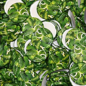 Twist-off canning lid for jar TO 82 - RTS - Cucumbers
