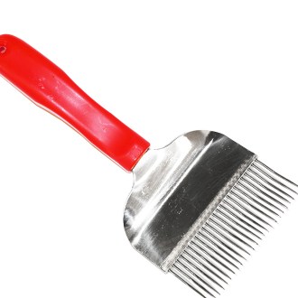Stainless steel uncapping fork, 25 needles