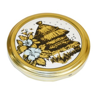 Jar lid TO 82 - beehive with bees