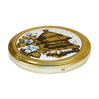 Jar lid TO 82 - beehive with bees