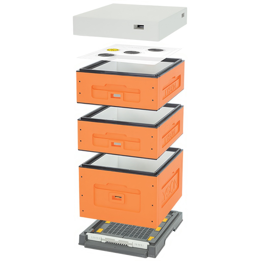 Dadant Blatt OPTIMA Beehive, varnished (ORANGE), disassembled 10 frames