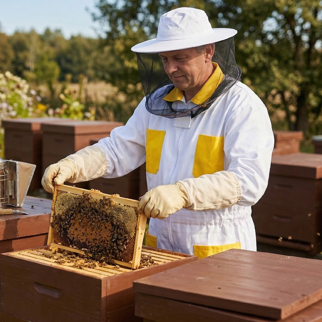 Beekeeping jacket with hat, sizes: 48–68