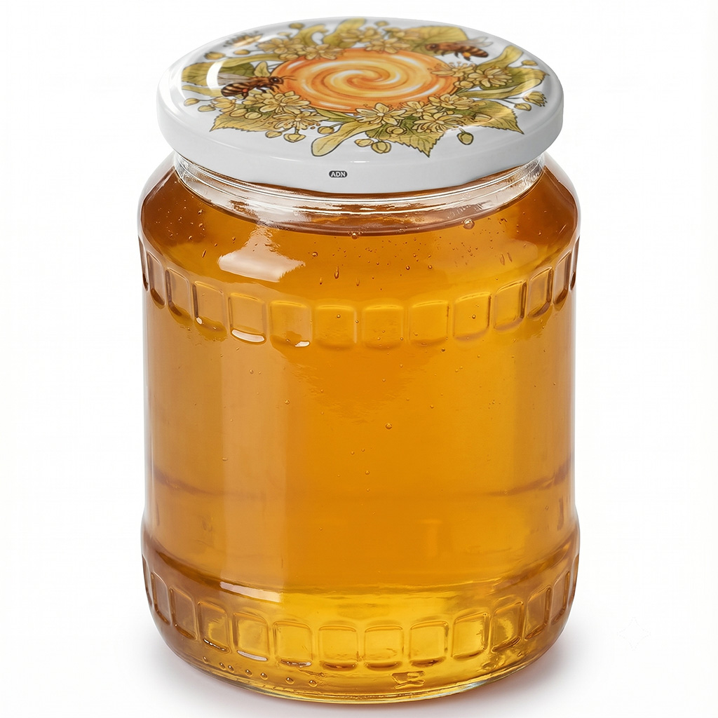 Twist-off lid TO 82 - Bees, linden and honey - HOJ1