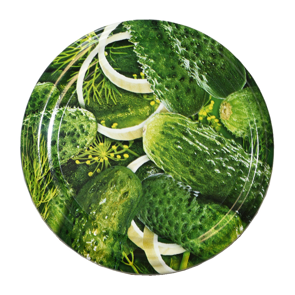 Twist-off canning lid for jar TO 82 - RTS - Cucumbers